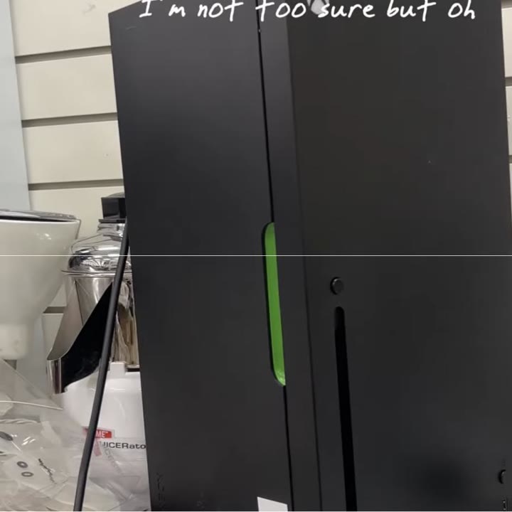 Xbox Series X mini fridge, from Alex Bailey's thrift haul
