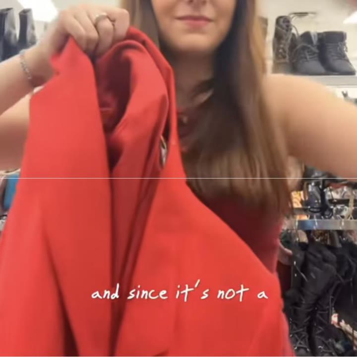 Vintage Mr. Leonard red jacket, from Alex Bailey's thrift haul