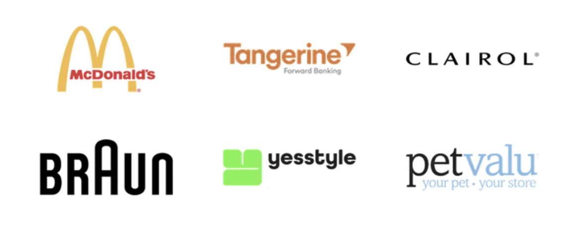 Select brand collaborations with Alex Bailey (@alexfbailey): McDonald's, Tangerine, Clairol, Braun, YesStyle and Pet Valu